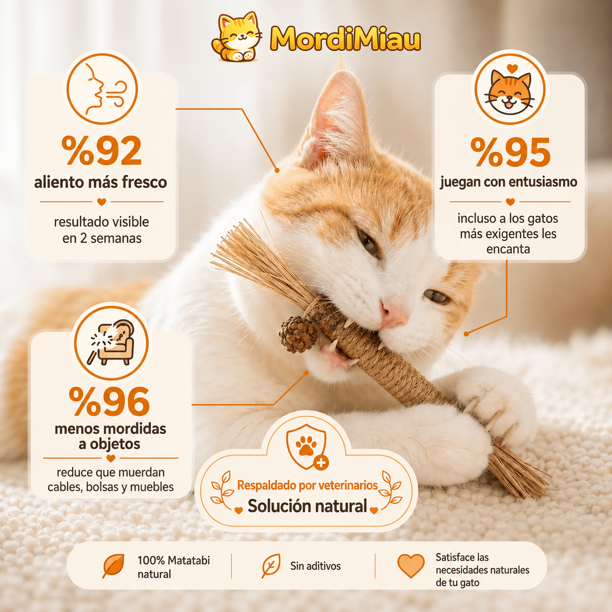 MordiMiau™ Barra para masticar matatabi natural